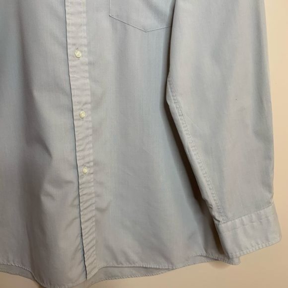Arrow Kent Light Grey Long Sleeve Button Down Shirt Top Men's Size 17 32/33 - Picture 3 of 7
